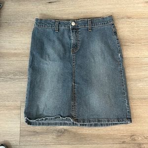2000s vintage heart moon star midi low rise denim skirt